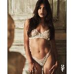 Комплект Obsessive Alissium 2-pcs set, M/L, мереживо, ліф з м’якою чашкою, трусики танга - мініатюра 3