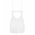 Пеньюар Obsessive Alissium chemise & thong, XL/2XL, мереживний ліф, стрінги в комплекті - мініатюра 5