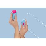 Вібратор у трусики FairyGasm HeartGem blue, на магніті, пульт ДК - мініатюра 10
