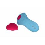 Вібратор у трусики FairyGasm HeartGem blue, на магніті, пульт ДК - мініатюра 3