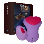 Вібратор у трусики FairyGasm HeartGem violet, на магніті, пульт ДК - мініатюра 1