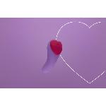 Вібратор у трусики FairyGasm HeartGem violet, на магніті, пульт ДК - мініатюра 9