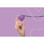 Мінівібратор «Сердечко» FairyGasm PleasureStone violet, 9 режимів, на шнурку - мініатюра 6