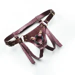 Трусики для страпона Strap-On-Me Harness Generous Blue, One Size, штучна шкіра, регульовані ремені, змінні кріплення для дилдо - мініатюра 1