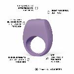 Ерекційне кільце з вібрацією LELO Tor 3 Violet Dusk, керування зі смартфона - мініатюра 2