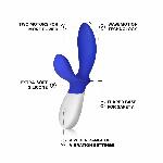 Масажер простати LELO Loki Wave Federal Blue, 2 мотори, манливий рух + стимуляція промежини - мініатюра 3