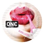 Ароматизований презерватив ONE FlavorWaves Bubblegum, 1 шт, фіолетовий, запах жувальної гумки - мініатюра 1