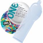 Презерватив ONE Pleasure Plus, 1 шт, з ребристою ділянкою на кінці, зі змазкою - мініатюра 4
