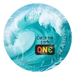 Презерватив ONE Color Sensations Catch the perfect ONE, 1 шт, бірюзовий, гладенький, зі змазкою - мініатюра 1