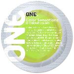 Презерватив ONE Color Sensations Roll ONE on, 1 шт, салатовий, гладенький, зі змазкою - мініатюра 2