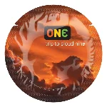 Презерватив ONE Color Sensations ONE trip to cloud nine, 1 шт, помаранчевий, гладенький, зі змазкою - мініатюра 1