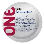 Презерватив ONE Extreme Ribs, 1 шт, ребристий, зі змазкою - мініатюра 1