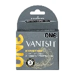 Презервативи ONE Vanish Hyperthin, 3 шт, ультратонкі, зі змазкою, картонне паковання - мініатюра 1