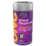 Презервативи ONE Mixed Pleasures, 12 шт, 6 видів, подарункове паковання-тубус - мініатюра 1