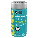 Презервативи ONE Pleasure Plus, 12 шт, з ребристою ділянкою на кінці, подарункове паковання-тубус - мініатюра 1