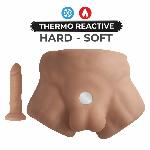 Півторс з фалоімітатором на присосці SilexD Apollo S Male Torso Caramel - мініатюра 5