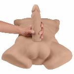 Торс з фалоімітатором на присосці SilexD Apollo L Male Torso Caramel - мініатюра 7