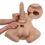 Торс з фалоімітатором на присосці SilexD Apollo L Male Torso Caramel - мініатюра 6