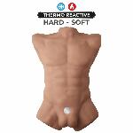 Торс з фалоімітатором на присосці SilexD Apollo L Male Torso Caramel - мініатюра 8