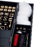 БДСМ-набір LOCKINK All-in-1 BDSM Play Kit, чорний, шкіра з тисненням, предмети для бондажу, шибарі, ваксплею - мініатюра 9