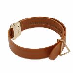 Нашийник з повідцем LOCKINK Tied Collar with Leash Set, коричневий, ланцюг зі шкіряною петлею та карабіном - мініатюра 7