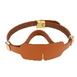 Маска на очі LOCKINK Blindfold Kit, коричнева, натуральна шкіра, регульований обсяг - мініатюра 1
