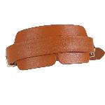 Маска на очі LOCKINK Blindfold Kit, коричнева, натуральна шкіра, регульований обсяг - мініатюра 7