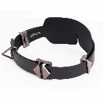 Маска на очі LOCKINK Blindfold Kit, чорна, натуральна шкіра, регульований обсяг - мініатюра 3