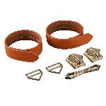 Фіксатори для рук та ніг LOCKINK Wristcuffs/Anklecuffs, коричневі, натуральна шкіра - мініатюра 4
