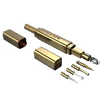 Тиклер зі змінними насадками LOCKINK 5-head Flirting Tickler, золотистий корпус, 5 наконечників - мініатюра 1