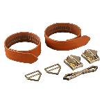 Набір фіксаторів для рук та ніг LOCKINK Hogtie Set, коричневий, ремені з натуральної шкіри - мініатюра 7
