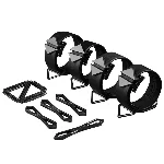 Набір фіксаторів для рук та ніг LOCKINK Hogtie Set, чорний, ремені з натуральної шкіри - мініатюра 1