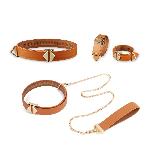 Сумка для секс-іграшок LOCKINK Mysterious Square Kink Bag, коричнева, набір для бондажу в комплекті - мініатюра 3