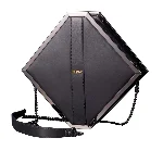 Сумка для секс-іграшок LOCKINK Mysterious Square Kink Bag, чорна, набір для бондажу в комплекті - мініатюра 1