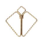 SX0844 Затискачі для сосків з важкою підвіскою LOCKINK Nipple Clamps with Heavy Pendant, золотисті - мініатюра 2