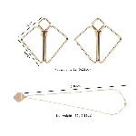 SX0844 Затискачі для сосків з важкою підвіскою LOCKINK Nipple Clamps with Heavy Pendant, золотисті - мініатюра 10