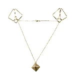 SX0844 Затискачі для сосків з важкою підвіскою LOCKINK Nipple Clamps with Heavy Pendant, золотисті - мініатюра 1