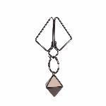 Затискачі для сосків з важкою підвіскою LOCKINK Nipple Clamps with Heavy Pendant, сріблясті - мініатюра 3
