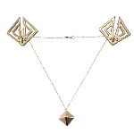 Затискачі для сосків з важкою підвіскою LOCKINK Adjustable Nipple Clamps with Heavy Pendant, під золото - мініатюра 1