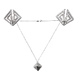 Затискачі для сосків з важкою підвіскою LOCKINK Adjustable Nipple Clamps with Heavy Pendant, під срібло - мініатюра 1