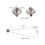 Затискачі для сосків з важкою підвіскою LOCKINK Adjustable Nipple Clamps with Heavy Pendant, під срібло - мініатюра 9