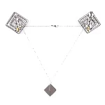 Затискачі для сосків з легкою підвіскою LOCKINK Adjustable Nipple Clamps with Light Pendant, сріблясті - мініатюра 1