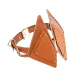 Маска на очі LOCKINK Vixen Blindfold, коричнева, натуральна шкіра, регульований обсяг - мініатюра 1