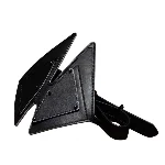 Маска на очі LOCKINK Vixen Blindfold, чорна, натуральна шкіра, регульований обсяг - мініатюра 1