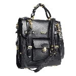 Сумка-трансформер для зберігання секс-іграшок LOCKINK Detachable JK Bag, чорна, ПВХ - мініатюра 1
