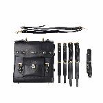 Сумка-трансформер для зберігання секс-іграшок LOCKINK Detachable JK Bag, чорна, ПВХ - мініатюра 10