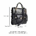 Сумка-трансформер для зберігання секс-іграшок LOCKINK Detachable JK Bag, чорна, ПВХ - мініатюра 11
