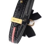 Нашийник з повідцем LOCKINK SEVANDA Love Heart Butterfly Leather Collar Set, чорно-рожевий, з бантом - мініатюра 7