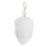 Металева анальна пробка Кролячий хвост LOCKINK SEVANDA White Bunny-Tail Anal Rose-shape Plug - мініатюра 7