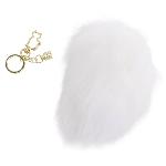 Металева анальна пробка Кролячий хвост LOCKINK SEVANDA White Bunny-Tail Anal Pear-shape Plug - мініатюра 7
